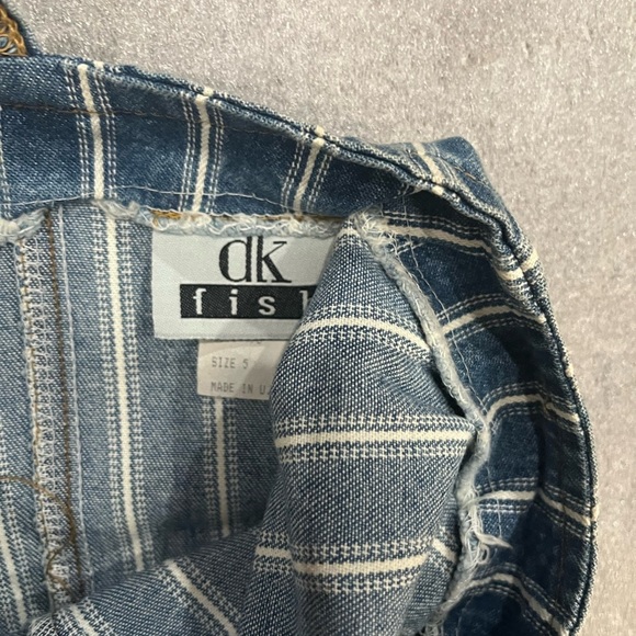 [Sz5/US:XS]DK Fish Spaghetti Striped Blue and White Maxi Denim Dress - Picture 3 of 9